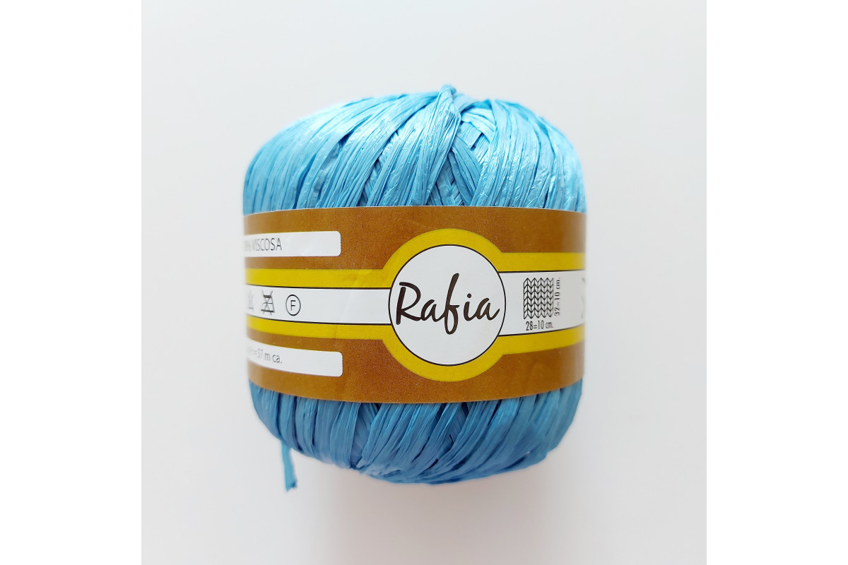 Rafia Bobbins of 57 meter - Light Blue Rafia Bobbins of 57 meter - Light Blue