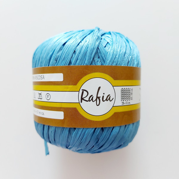 Rafia Bobbins of 57 meter - Light Blue