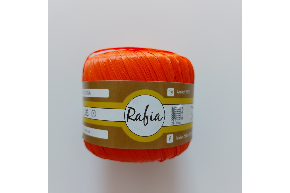 Rafia Bobbins of 57 meter - Orange Rafia Bobbins of 57 meter - Orange