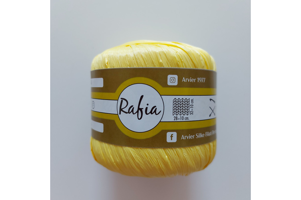 Rafia Bobbins of 57 meter - Yellow Rafia Bobbins of 57 meter - Yellow