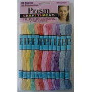 Prism Craft Thread - 36 Madejas de Tipo Perlé - Colores Pastel