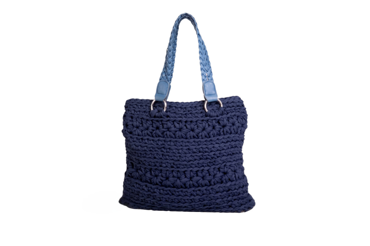 DMC - Kit Uncinetto - Hoooked Borsa San Marino - Blu DMC - Kit Uncinetto - Hoooked Borsa San Marino - Blu