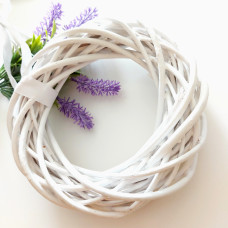 Willow Wreath - Diameter 20 cm - White Willow Wreath - Diameter 20 cm - White