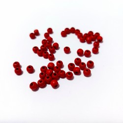Perle in Legno - Colore Rosso - 4 mm
