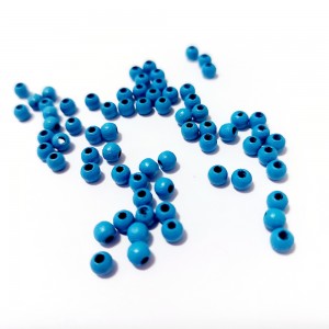 Blue Wood Beads - Size 4 mm