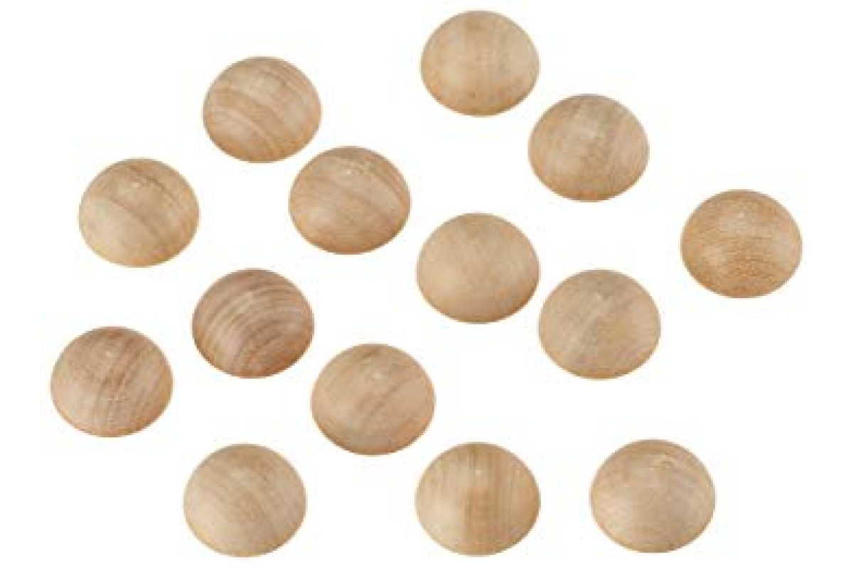 Semisfere in Legno Naturale - 10 mm Semisfere in Legno Naturale - 10 mm
