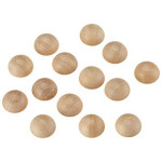 Natural Wooden Hemispheres - 10 mm