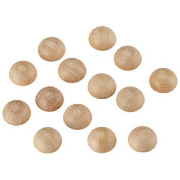 Natural Wooden Hemispheres - 10 mm