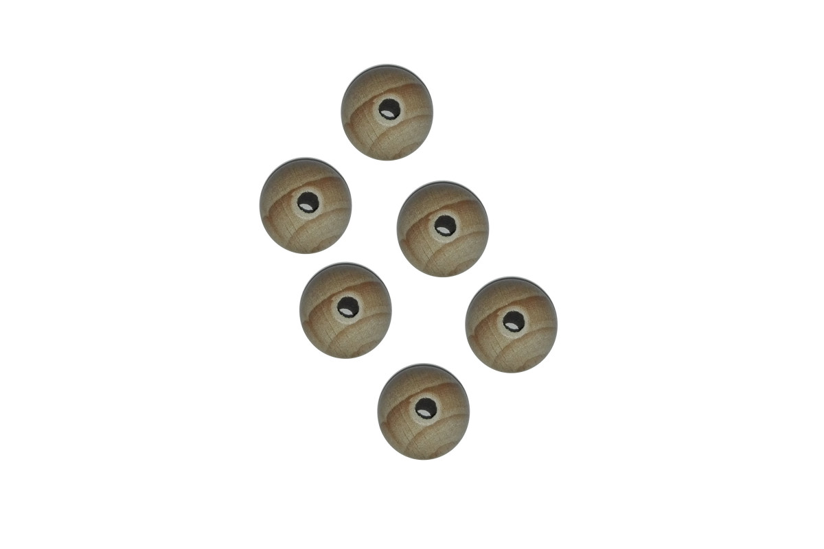Wood Bead with Hole - Diameter 20 mm