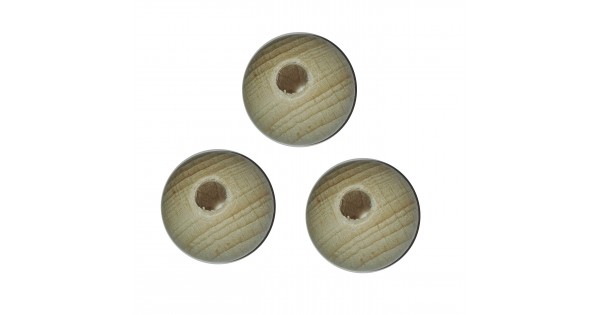 1x palline di legno duro massiccio Faggio Naturale Legno Sfere Perle rendono 75mm