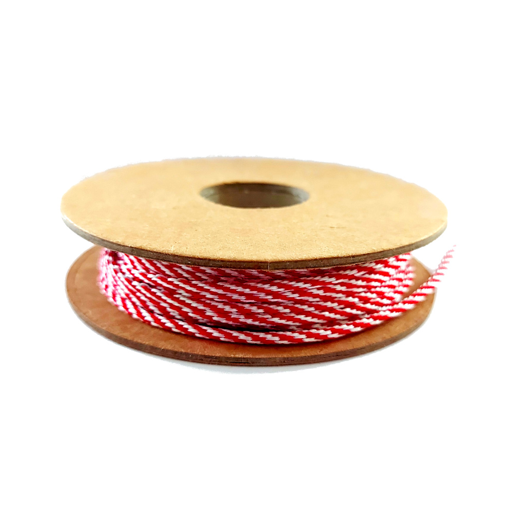 Band Bakers Twine - Red and White 3 mm