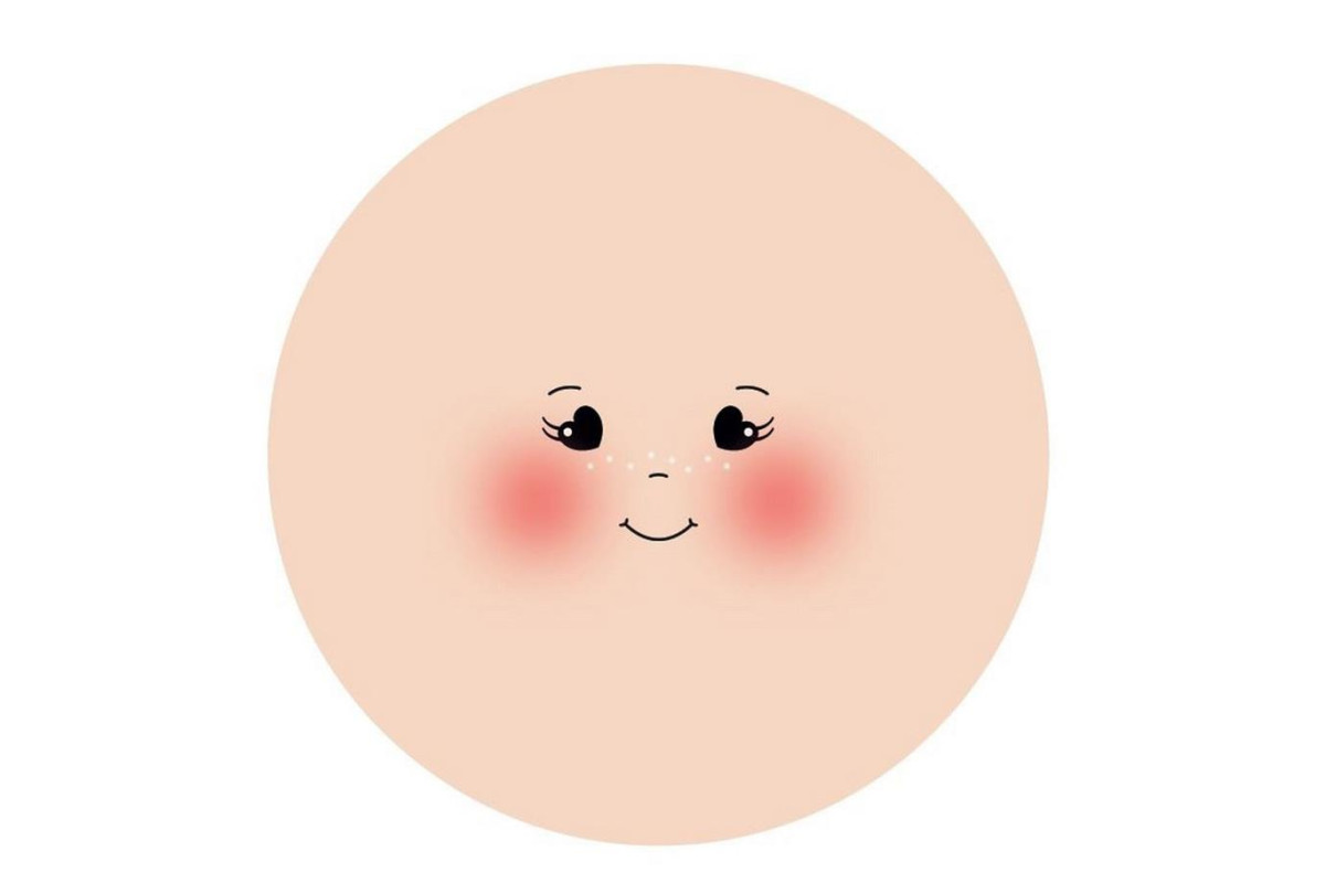 Face Stockinette Fabric 7,5 cm - Mery Face Stockinette Fabric 7,5 cm - Mery