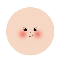 Faccina Tessuto Maglina da 7,5 cm - Mery