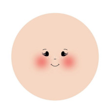 Face Stockinette Fabric  7,5 cm - Mery