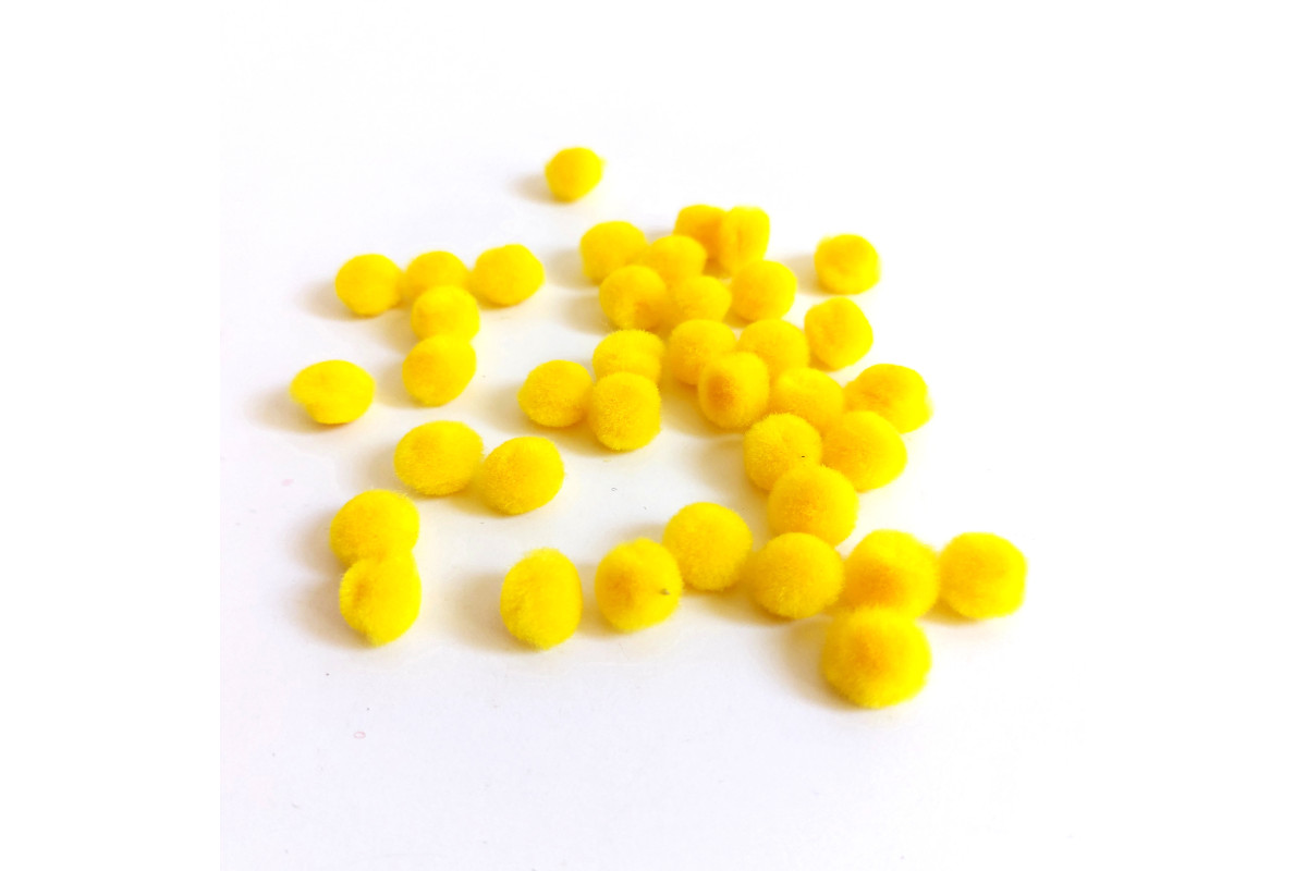 Pompon da 10 mm - Colore Giallo