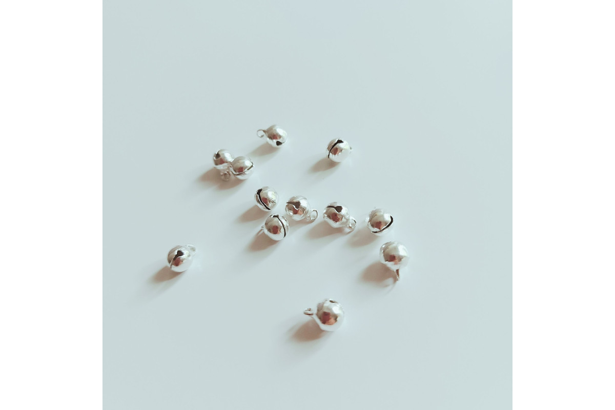 Campanelle Argento - Diametro 6 mm Campanelle Argento - Diametro 6 mm