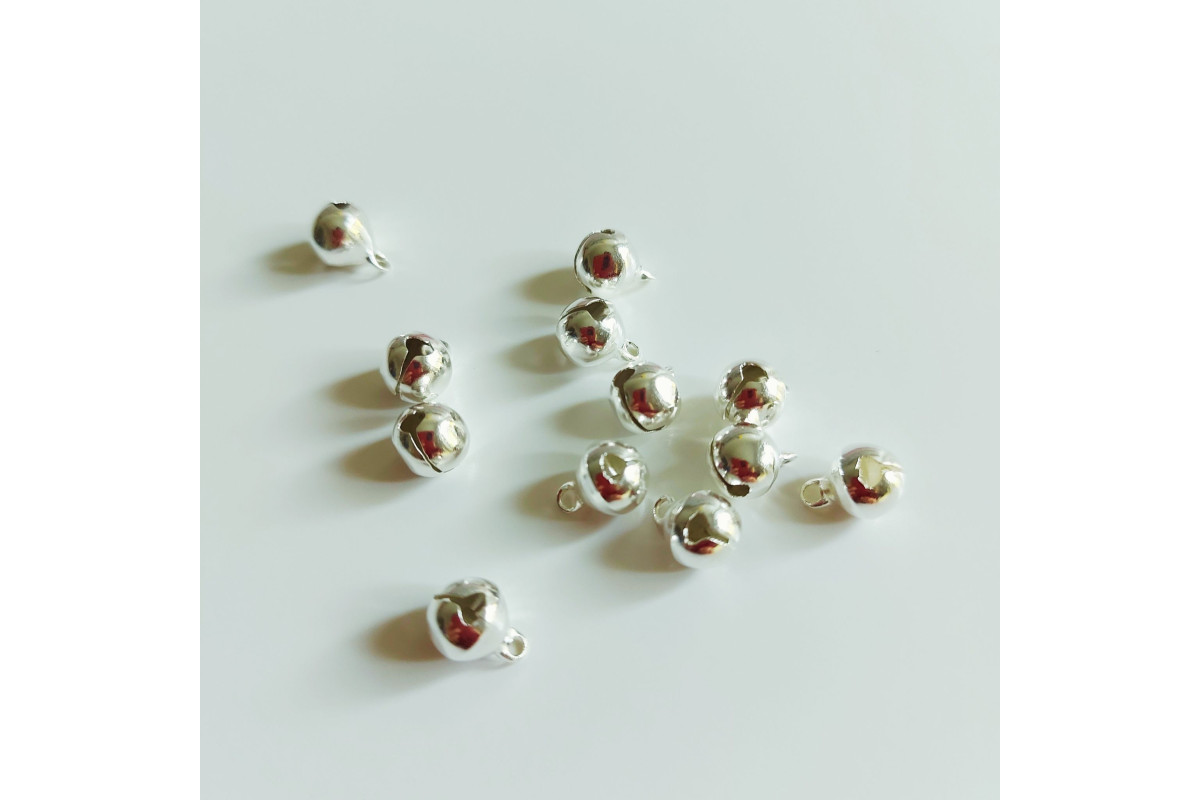 Campanelle Argento - Diametro 8 mm Campanelle Argento - Diametro 8 mm