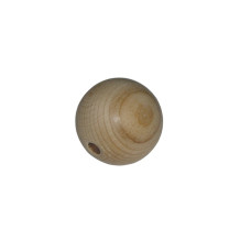 Perla di Legno Naturale con Foro - 40 mm