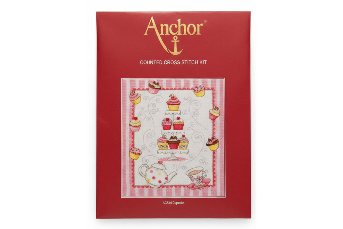 Anchor - Cupcake Counted Cross Stitch Kit - Dolcetti Anchor - Cupcake Counted Cross Stitch Kit - Dolcetti