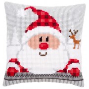 Cross Stitch Pillow Kit - Santa Claus with Hat
