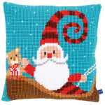 Cross Stitch Pillow Kit - Santa Claus with Sled Cross Stitch Pillow Kit - Santa Claus with Sled