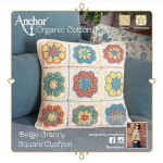 Anchor Organic Cotton - Beige Granny Square Cushion Cover Anchor Organic Cotton - Beige Granny Square Cushion Cover