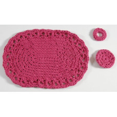 DMC - Kit Uncinetto - Set da Tavola - Piemonte - Fucsia DMC - Kit Uncinetto - Set da Tavola - Piemonte - Fucsia