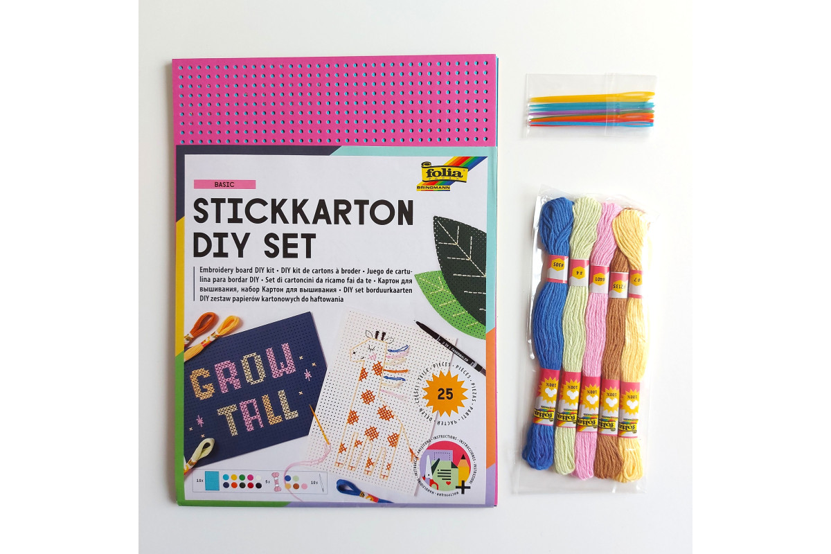 Kit de Bordado para Niños - Aprender a Bordar en Hojas de Cartón Kit de Bordado para Niños - Aprender a Bordar en Hojas de Cartón