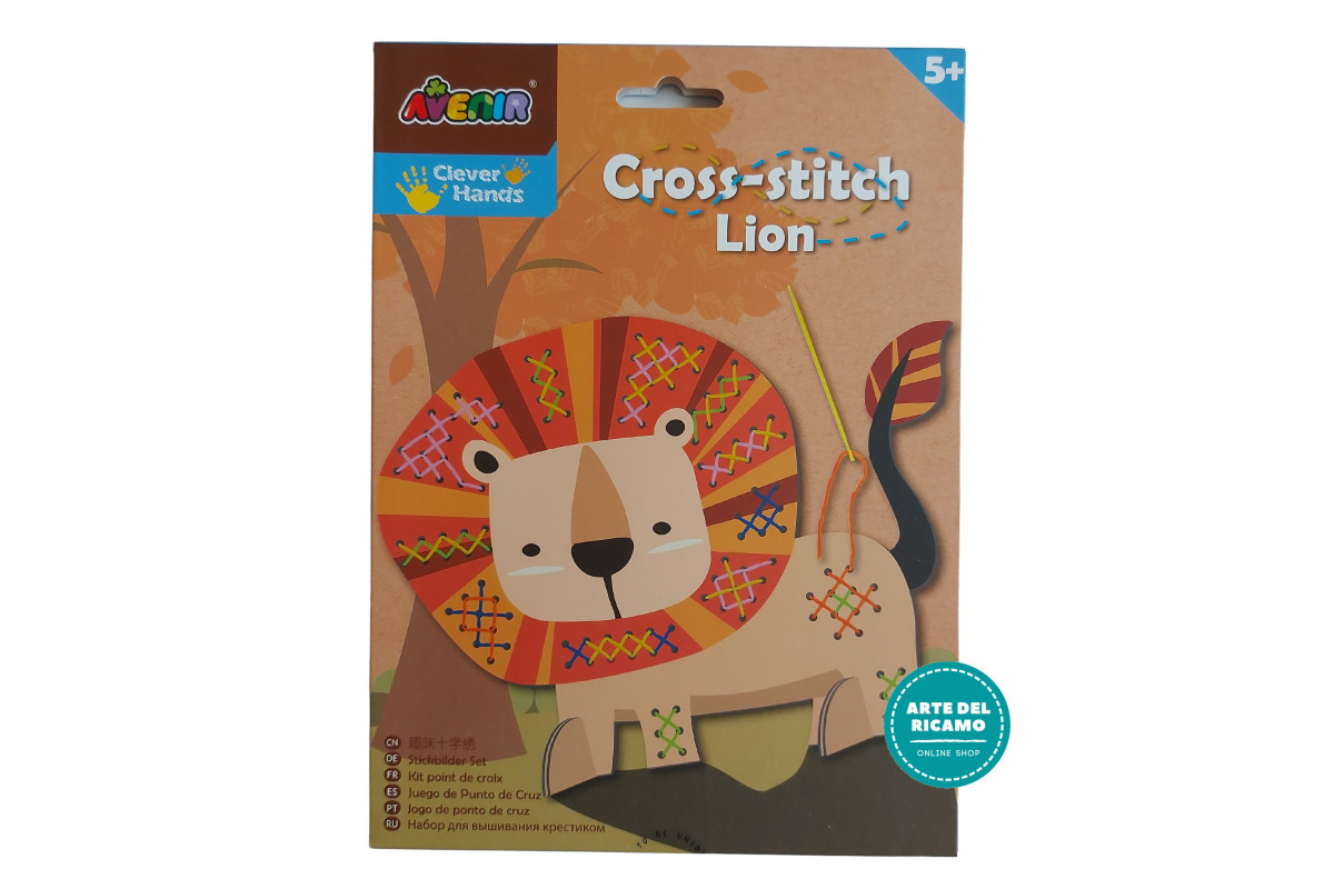Embroidery Kit for Kids - Cross Stitch Lion Embroidery Kit for Kids - Cross Stitch Lion
