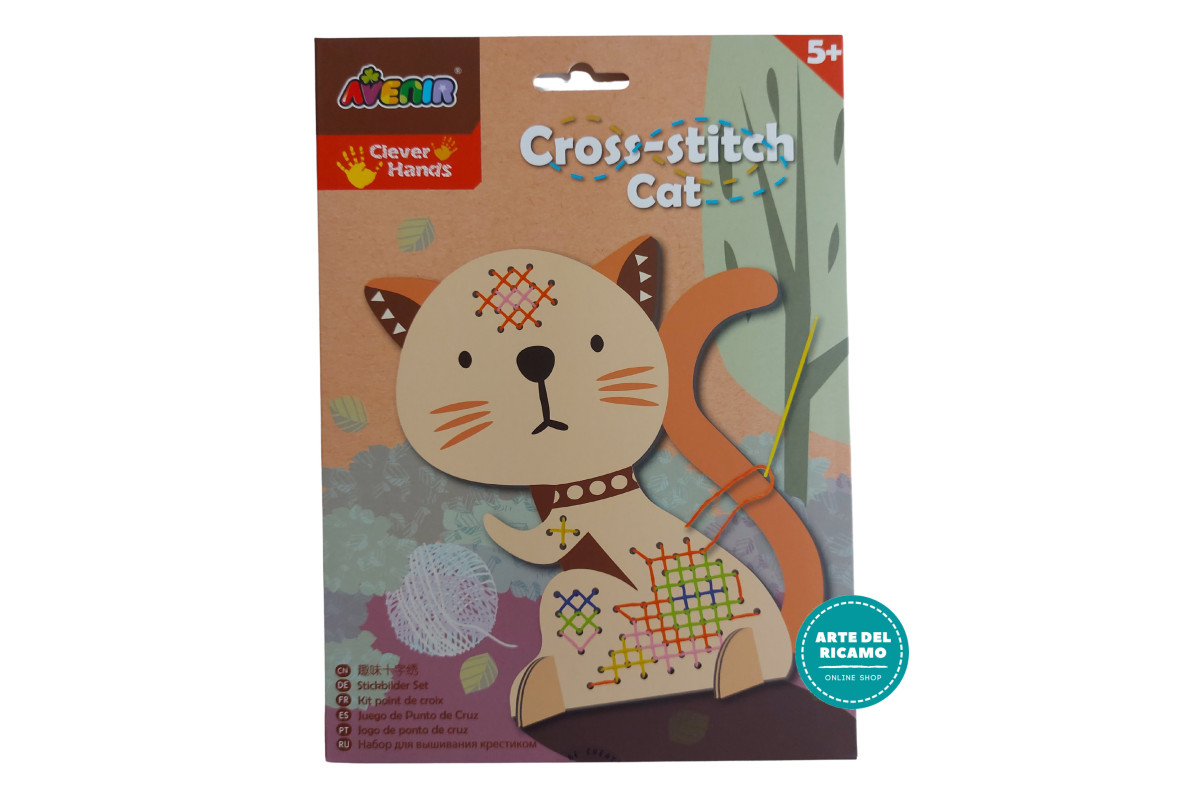 Kit Ricamo per Bambini - Gatto Kit Ricamo per Bambini - Gatto