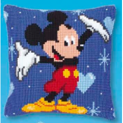 Vervaco - Kit Punto de Cruz - Almohada Disney Mickey Mouse