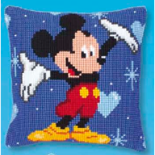 Vervaco - Kit Cuscino Disney Topolino a Punto Croce