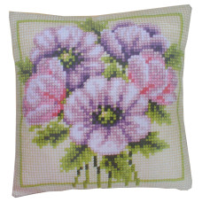 Vervaco - Kit Cuscino Punto Croce - Fiori dai Colori Pastello