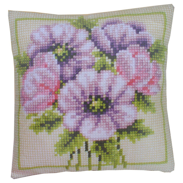 Vervaco - Cross Stitch Pillow Kit - Pastel Bouquet