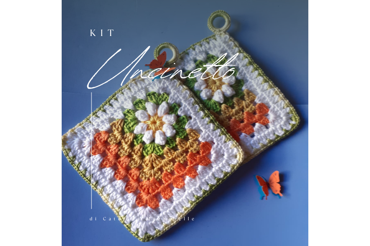 Kit Presine Floreali all'Uncinetto