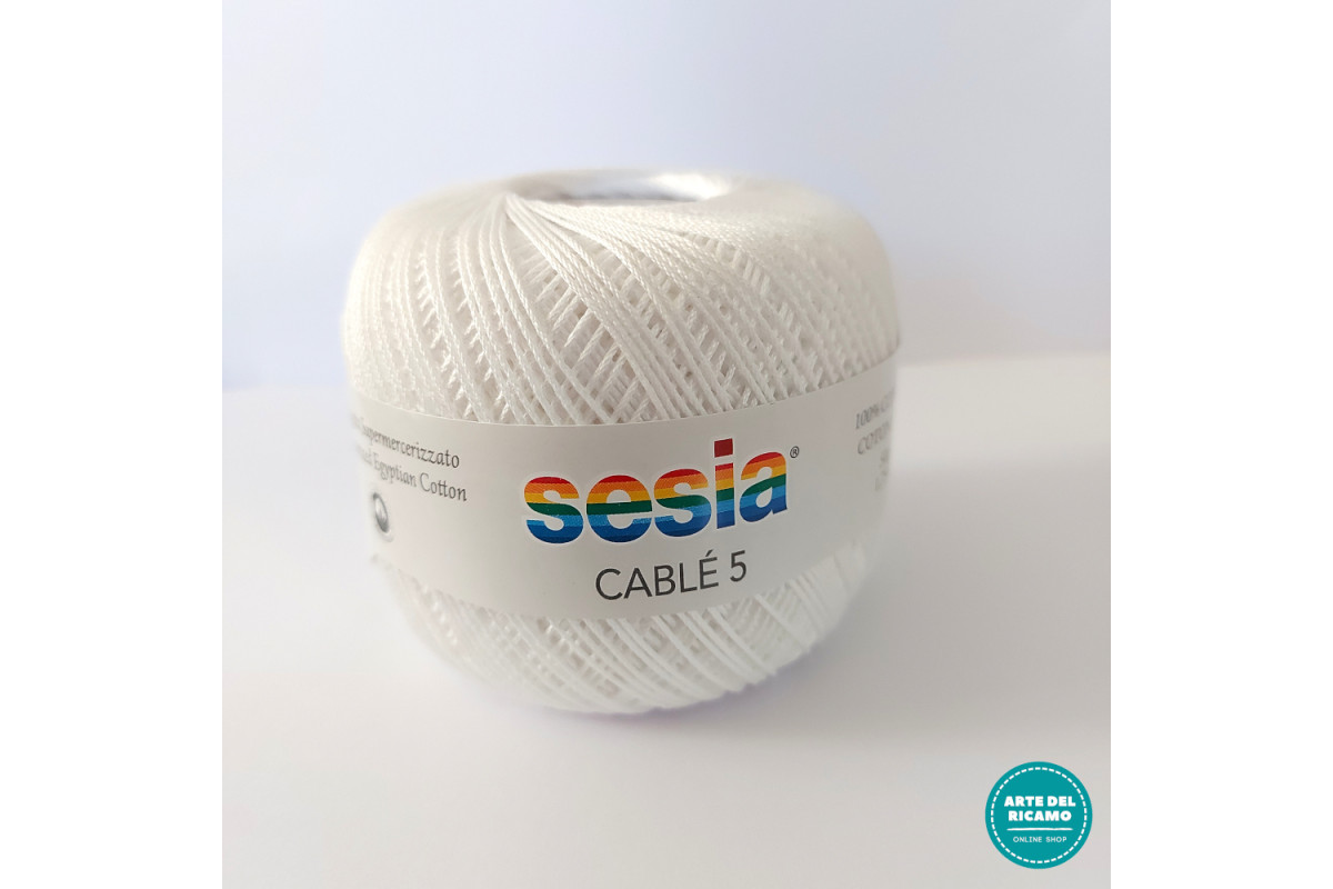 Sesia - Cotone Cablé 5 - Bianco Sesia - Cotone Cablé 5 - Bianco
