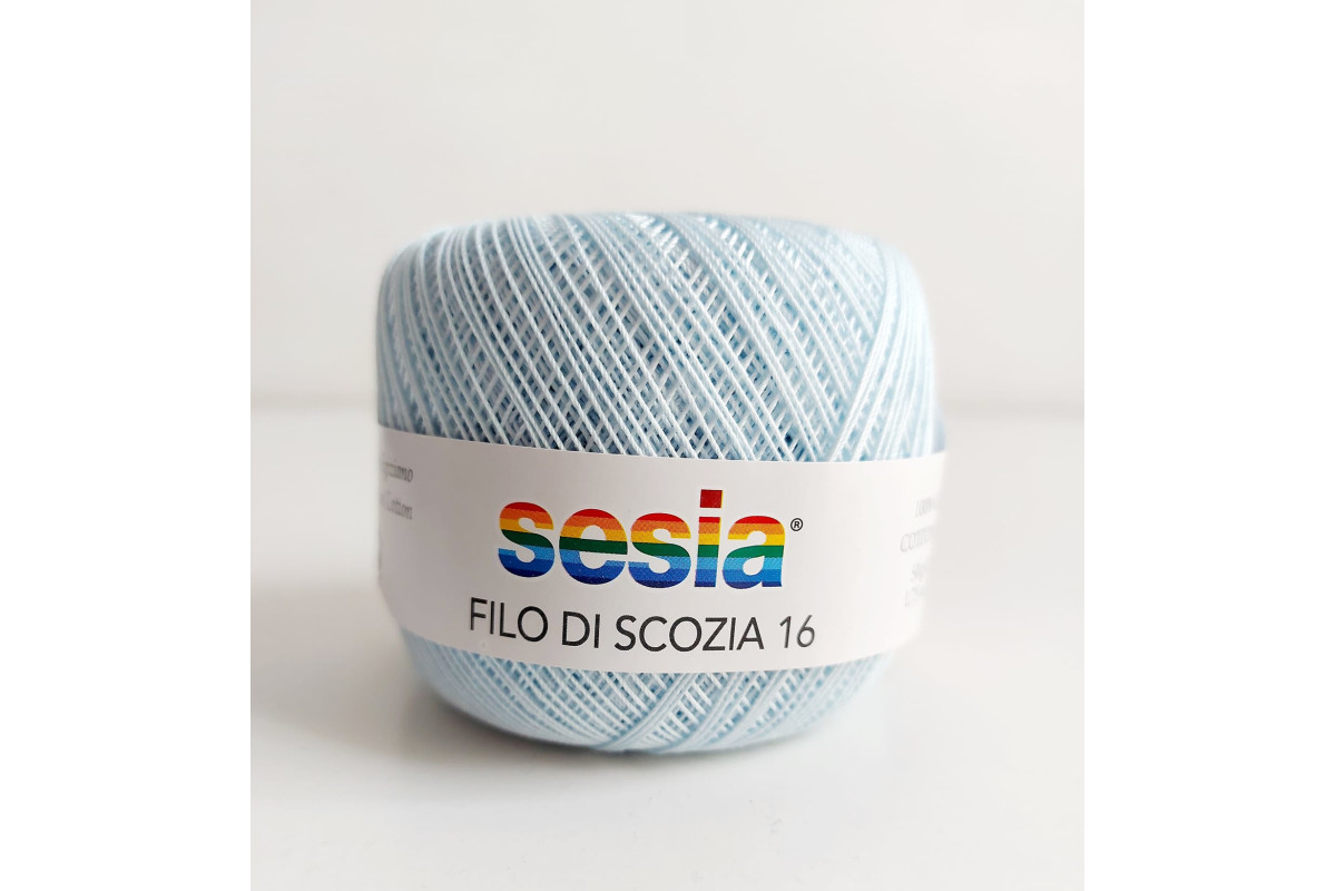 Sesia - Crochet Thred n. 16 - Light Blue Color Sesia - Crochet Thred n. 16 - Light Blue Color