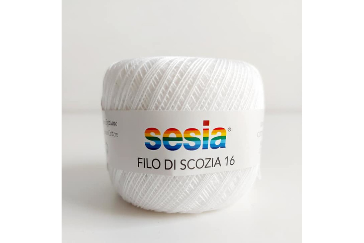 Sesia - Filo di Scozia n. 16 - Bianco Sesia - Filo di Scozia n. 16 - Bianco