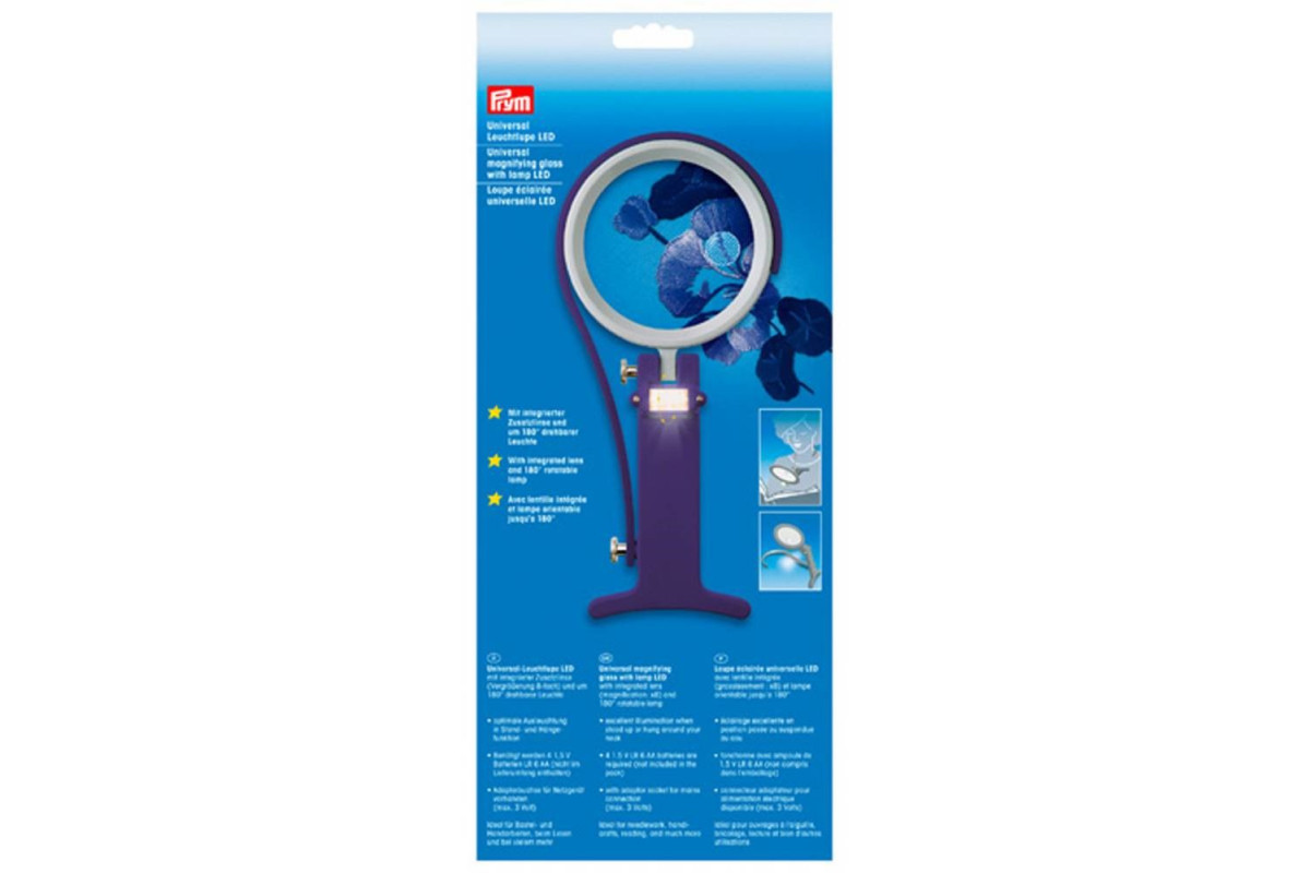 Prym - Lente di Ingrandimento Universale per Ricamo con LED