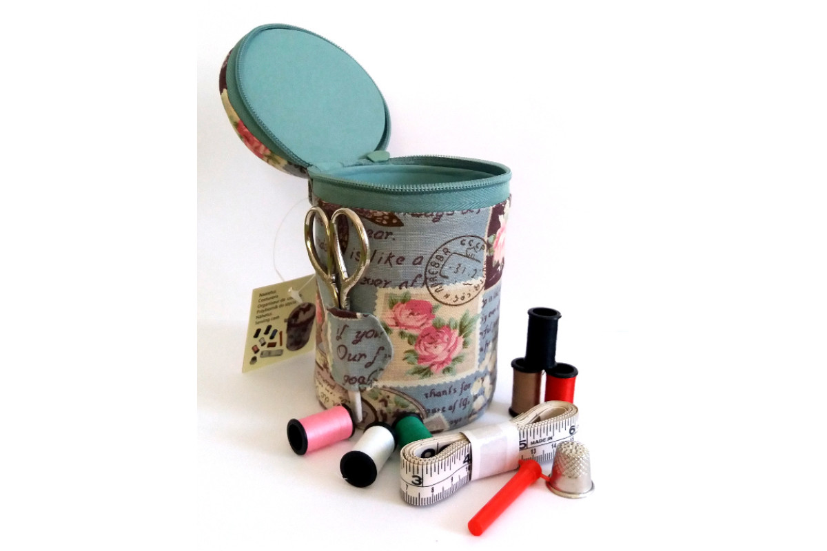 Sewing Kit with Pincushion - Roses