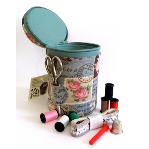 Sewing Kit with Pincushion - Roses