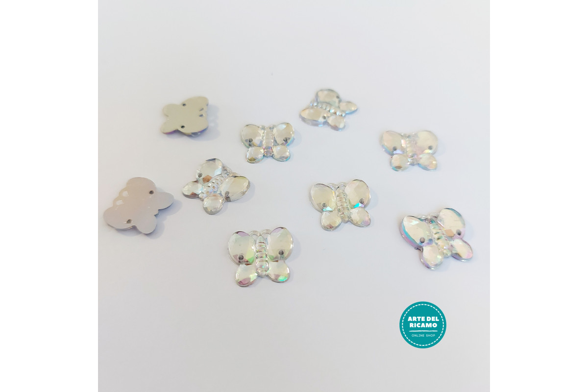 Decorative Strass Butterflies - Crystal