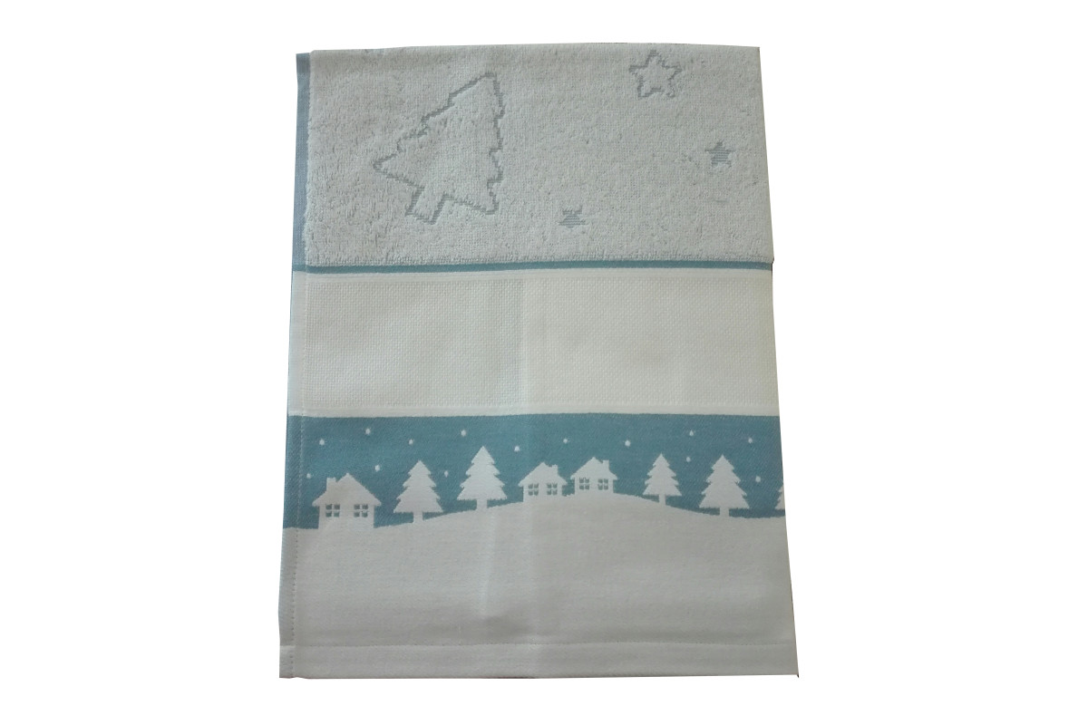 Fratelli Graziano - Asciugapiatti Natalizio in Spugna - Frost - Colore Celeste Fratelli Graziano - Asciugapiatti Natalizio in Spugna - Frost - Colore Celeste