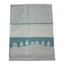 Fratelli Graziano - Terry Christmas Dish Towel - Frost - Light Blue Fratelli Graziano - Terry Christmas Dish Towel - Frost - Light Blue