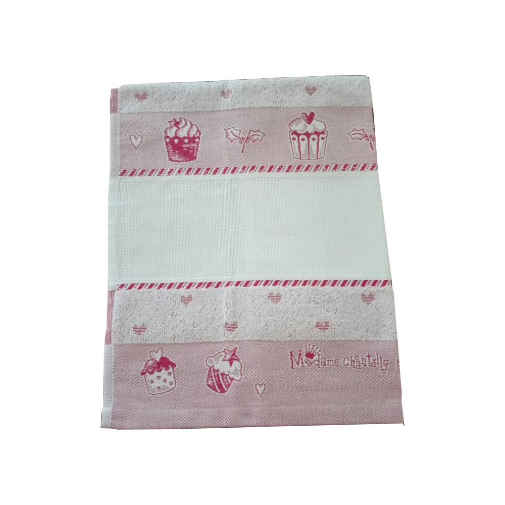 Fratelli Graziano - Terry Christmas Dish Towel - Cake - Color Pink