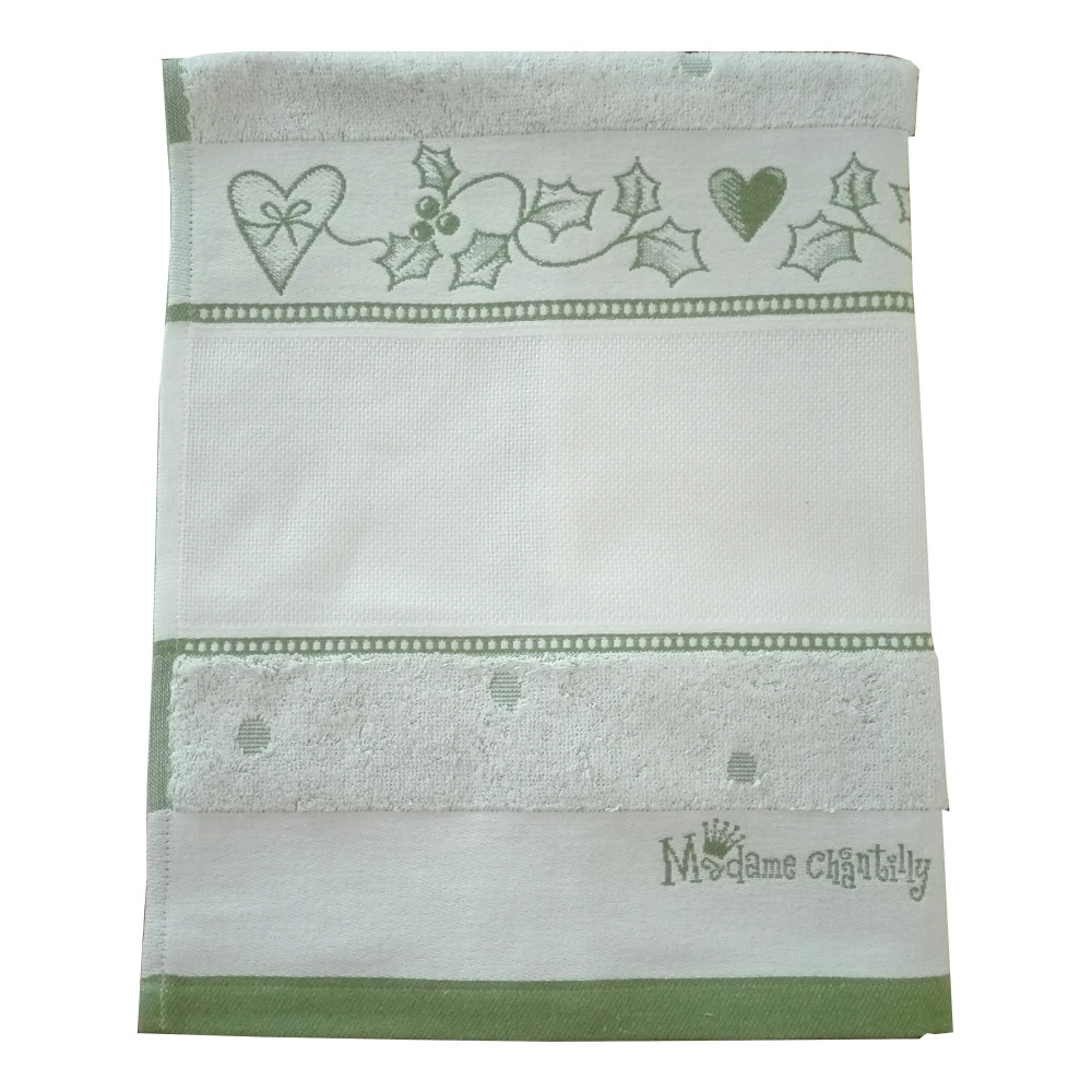 Fratelli Graziano - Terry Christmas Dish Towel - Mom and Dad - Green