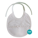 Babero Bebé con Corazones - Color Blanco Babero Bebé con Corazones - Color Blanco