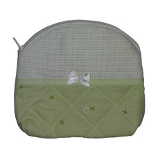 Busta da Ricamare Piccola Verde Chiaro con Margherite