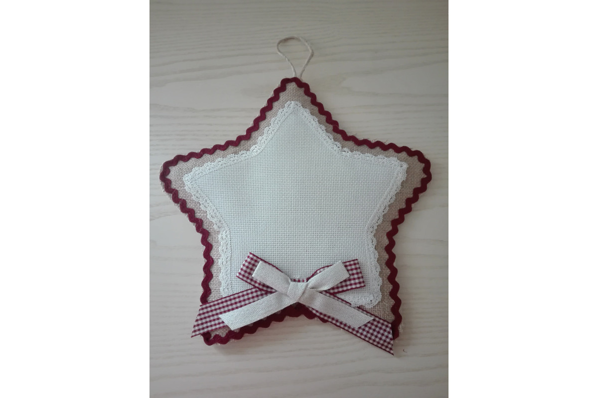 Christmas Cross Stitch Door Wreath - Star Christmas Cross Stitch Door Wreath - Star