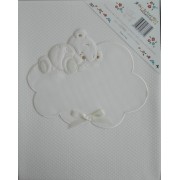 Baby Crib Blanket - Rhombus Interlock Fabric - Cream